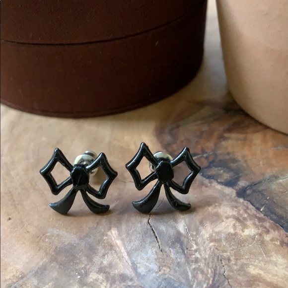 Dominique Cohen for Target Black Bow Earrings NWT - Picture 2 of 3